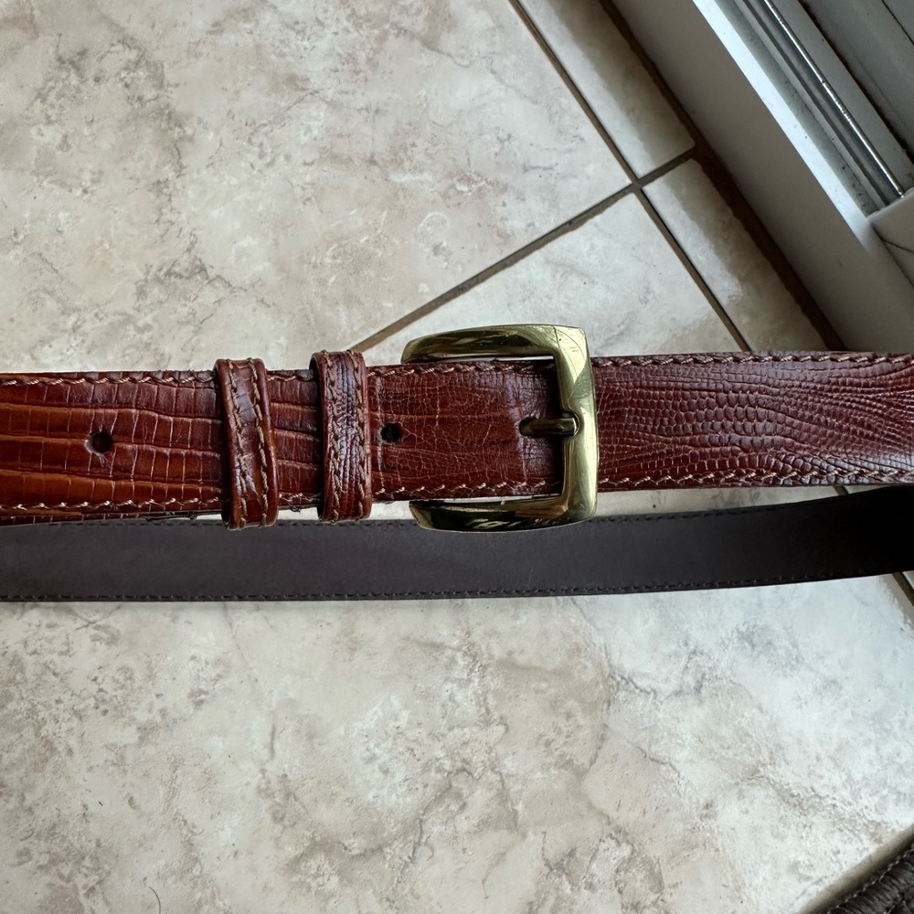 Vintage Christian Dior Genuine Leather Belt Size 34